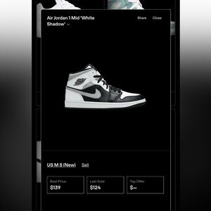 Air Jordan 1 Mid “White Shadow”